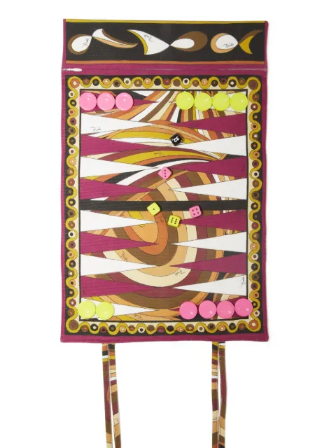 PUCCI Tragbares Backgammon-Spielset mit Print (40cm x 27cm)