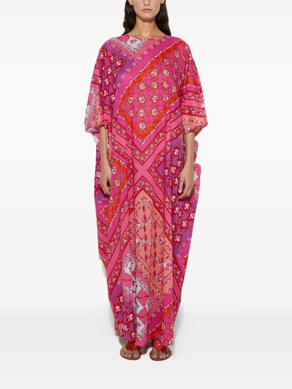 PUCCI festa print maxi dress - Roze