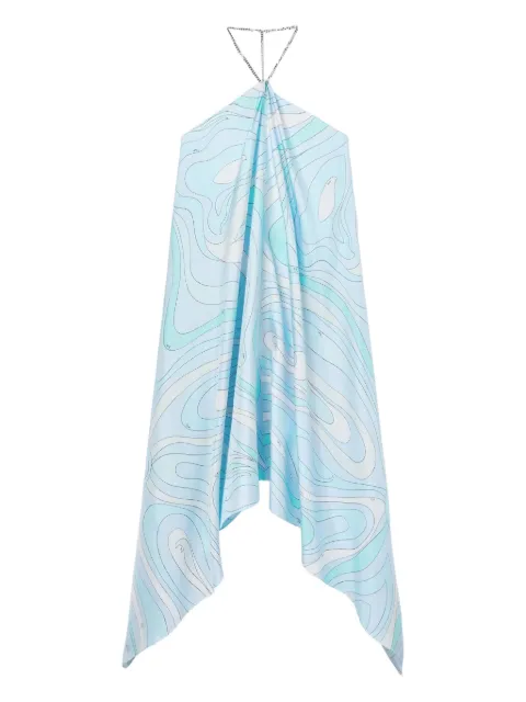 PUCCI vestido midi con estampado Marmo