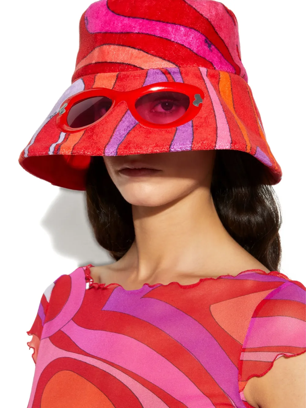 PUCCI terry cloth sunglasses bucket hat - Roze
