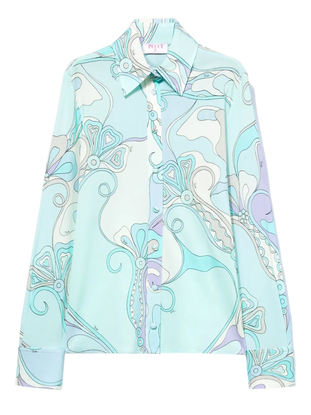 PUCCI orchidee-print shirt | Blue | Image 1