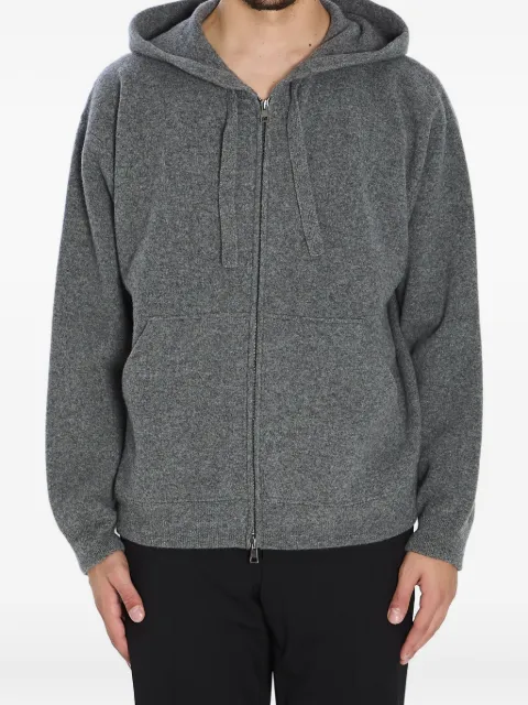 Roberto Collina hoodie con cierre y cordones