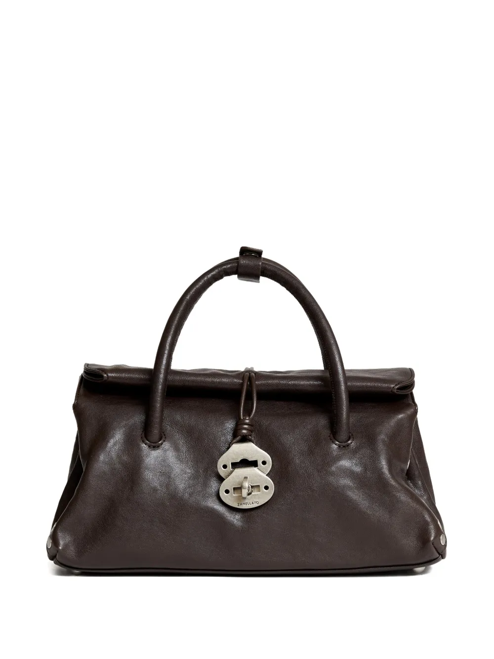 Zanellato Leather Tote Bag In Brown