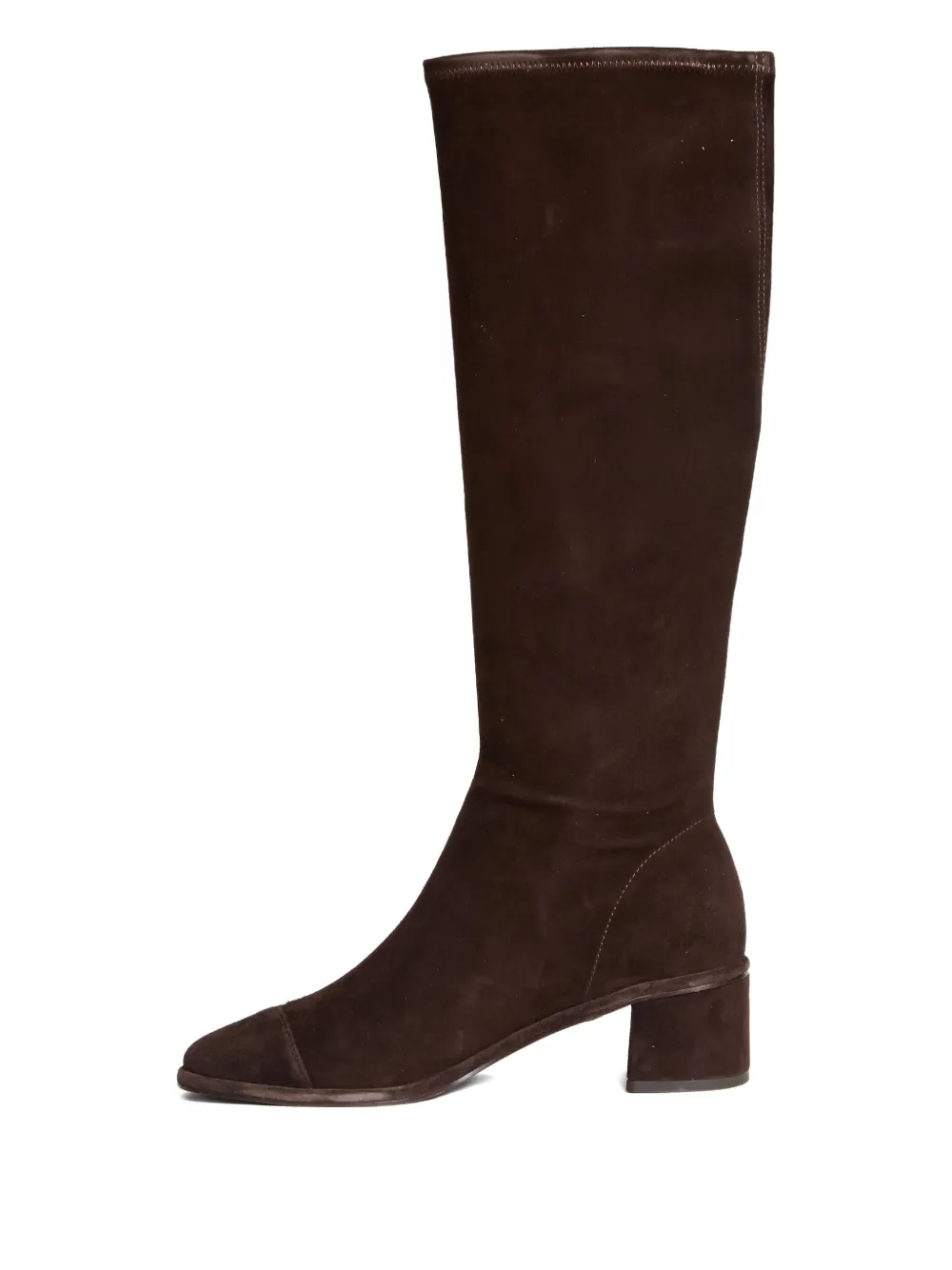 Tory Burch 55mm Cap-toe Knee-high Boots In Brown