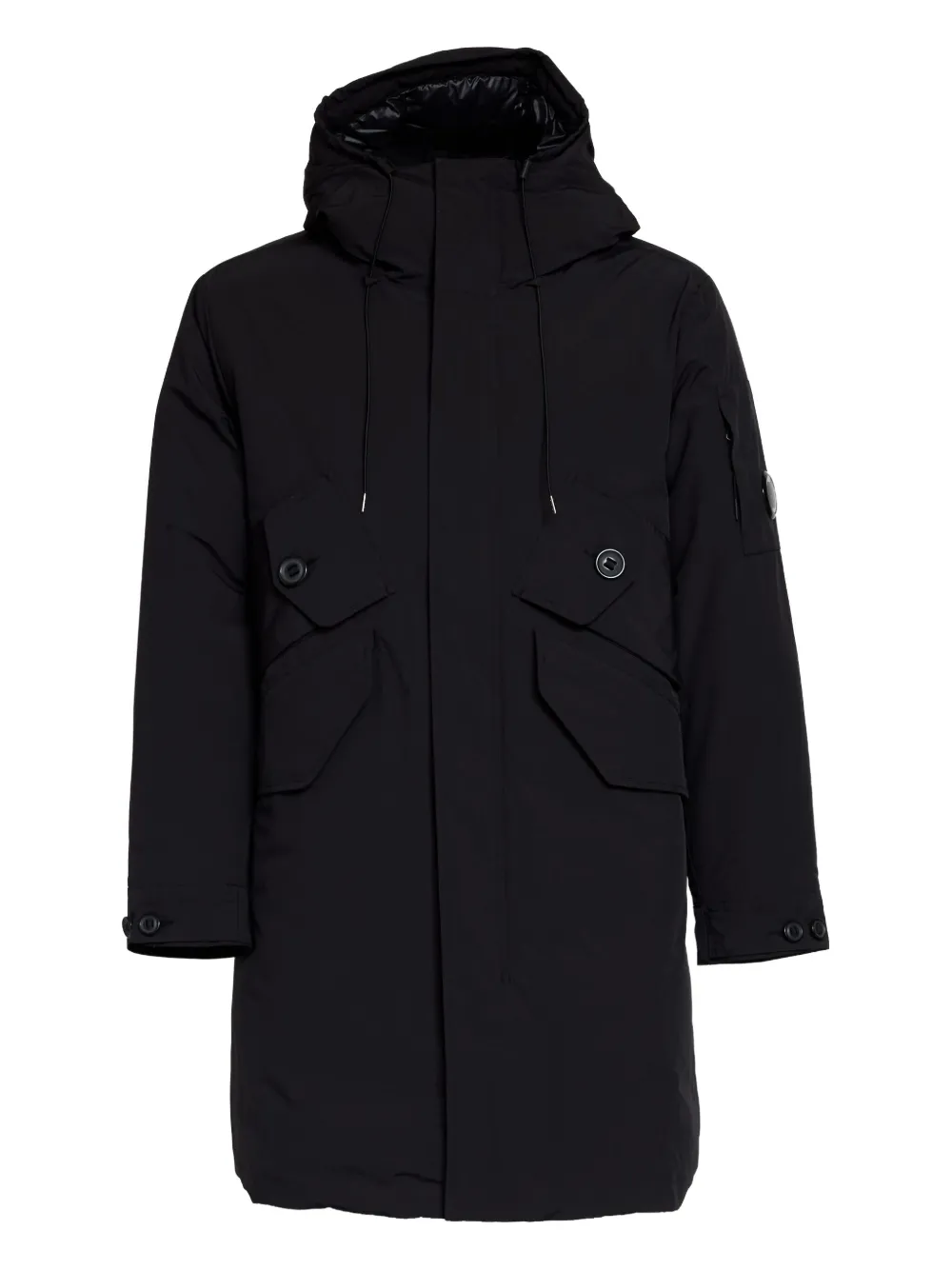 C.P. Company hooded coat | Black | Image 1