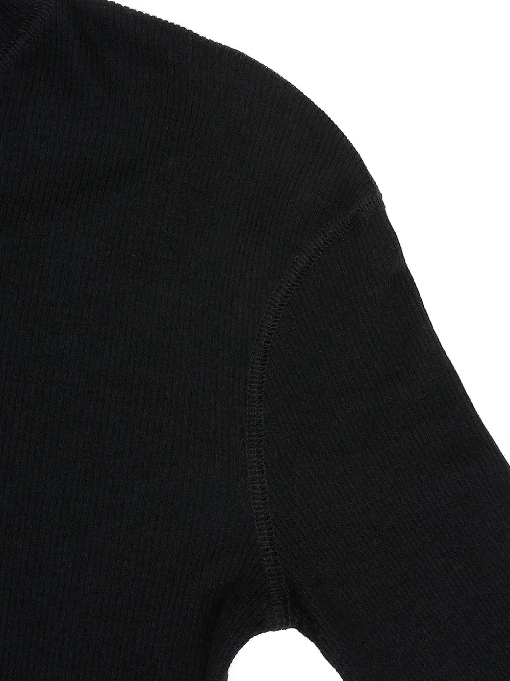 Vis-a-vis Ribbed Jersey Turtleneck In Black