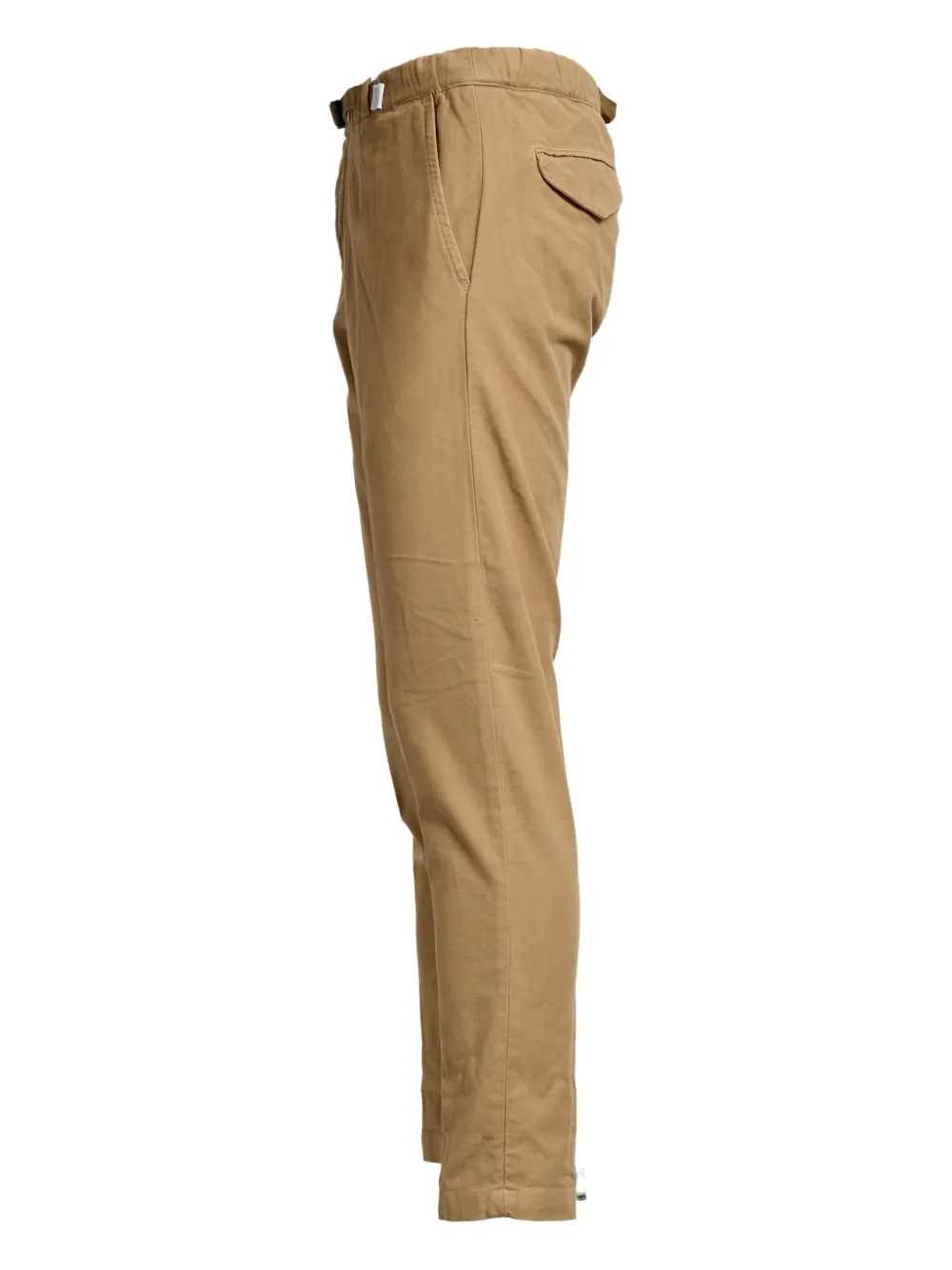 White Sand Elasticated-waistband Trousers In Brown