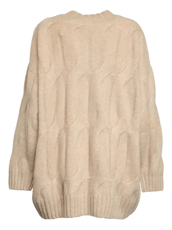 アリュード ALLUDE カシミヤ100 ケーブルニット Allude ケーブルニット セーター | ニュートラル | FARFETCH JP