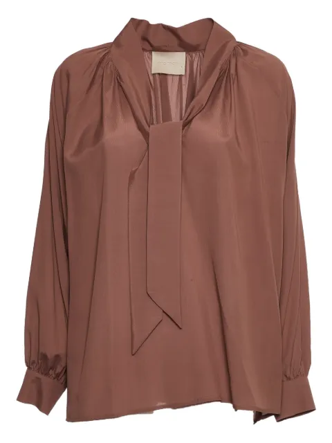 Momoni Tabatinga tie-neck blouse