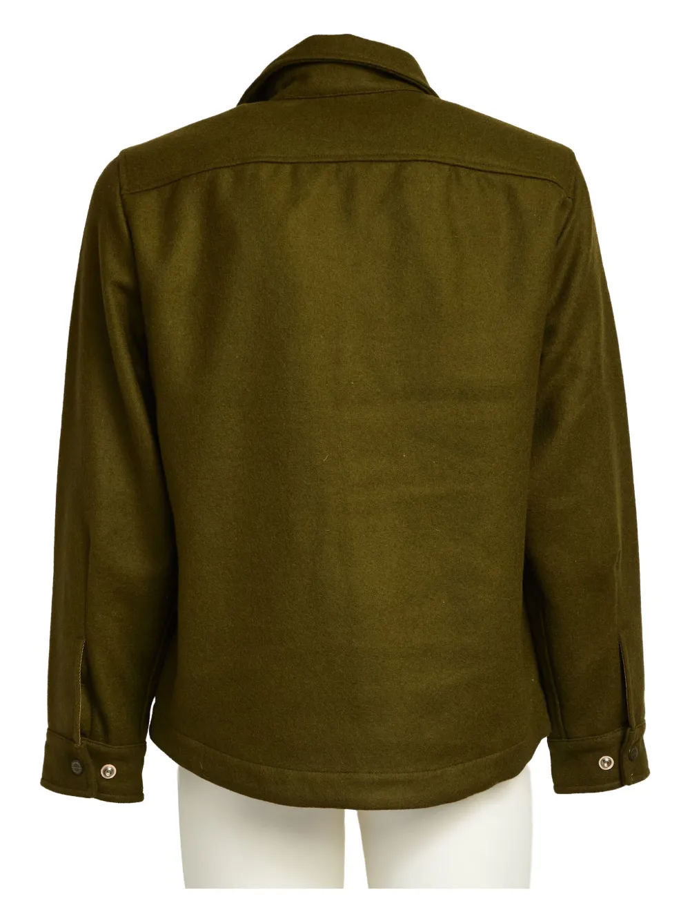 Ceccarelli Heavy Wool Shirt Jacket In Green