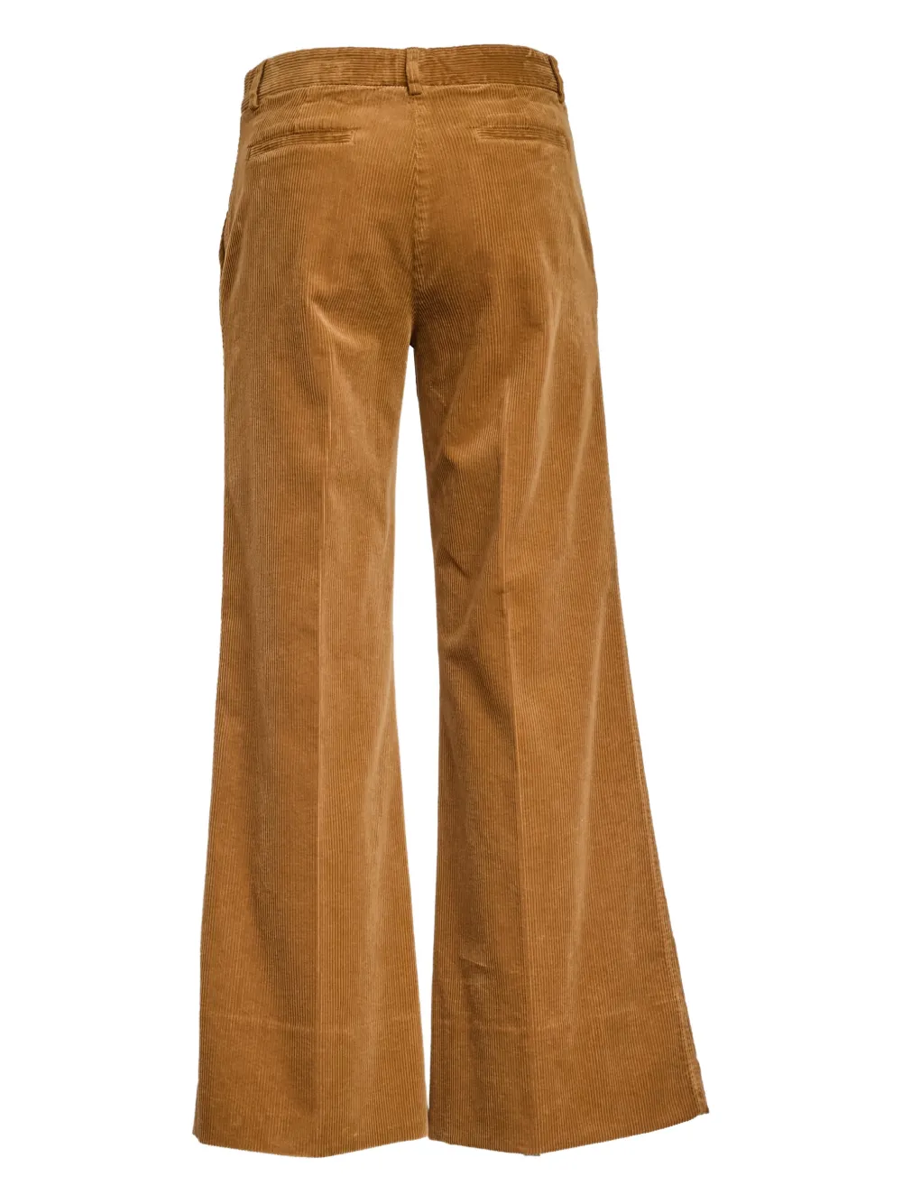 Ql2 Melody Corduroy Flared Trousers In Gold