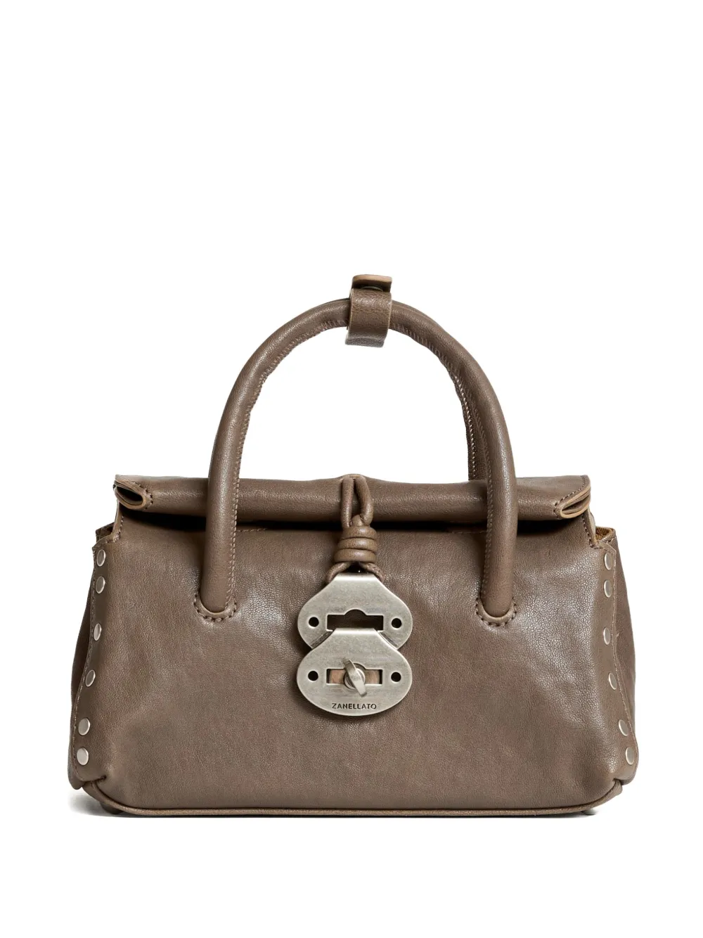 Zanellato Dotta Leather Small Bag In Brown