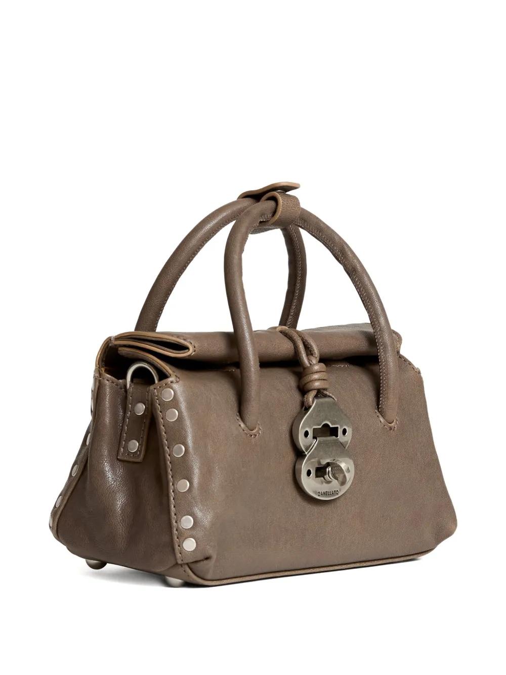 Zanellato Dotta Leather Small Bag In Brown