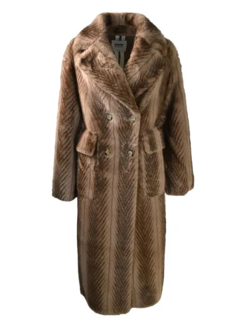 Sword double-breasted flap-pocket coat