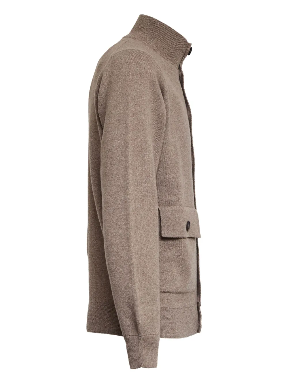 Filippo De Laurentiis Vest met knopen en zak aan de voorkant Beige