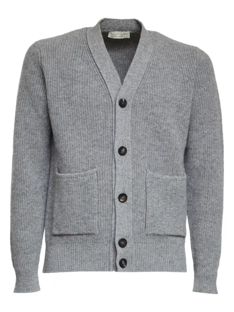 Filippo De Laurentiis front-pockets ribbed-knit cardigan