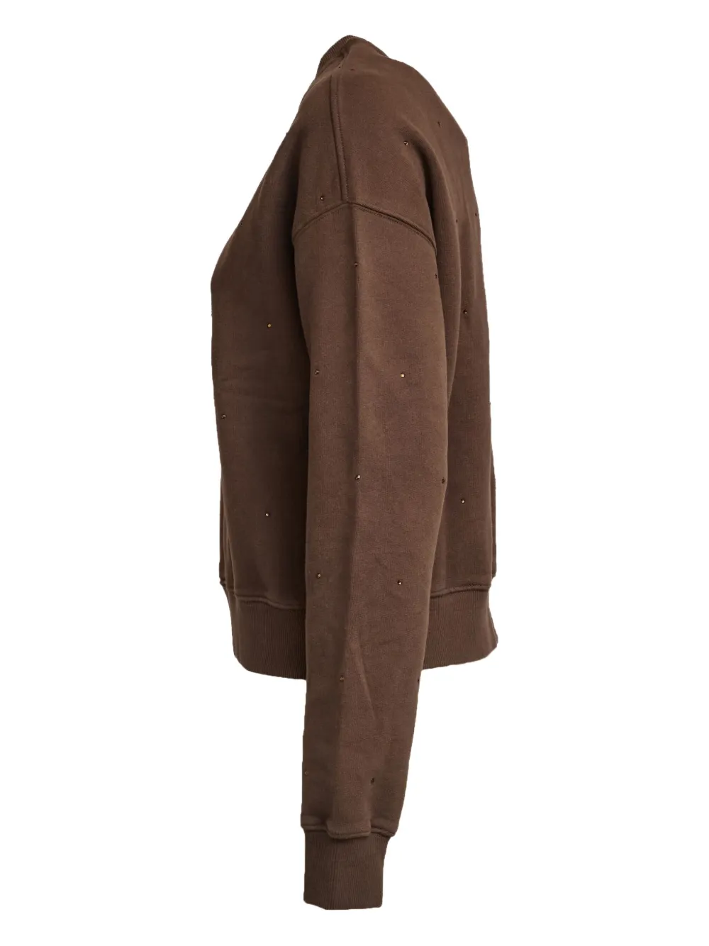 Mc2 Saint Barth Strass Casey Sweatshirt In Brown