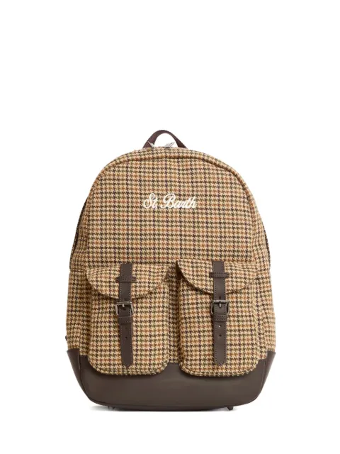 MC2 Saint Barth houndstooth pocket backpack