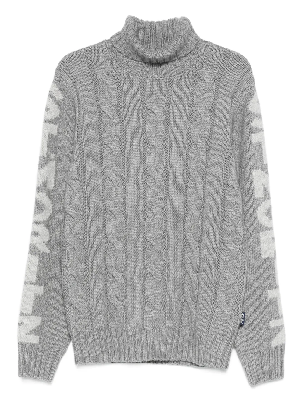MC2 Saint Barth St. Moritz cable-knit roll-neck sweater - Grigio