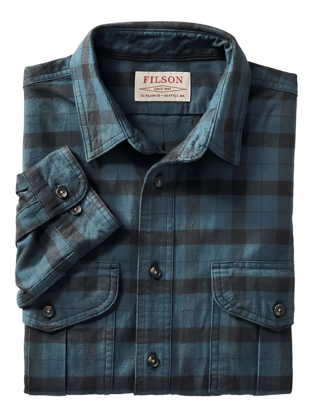 Filson Alaskan geruit overhemd met knopen - Blauw