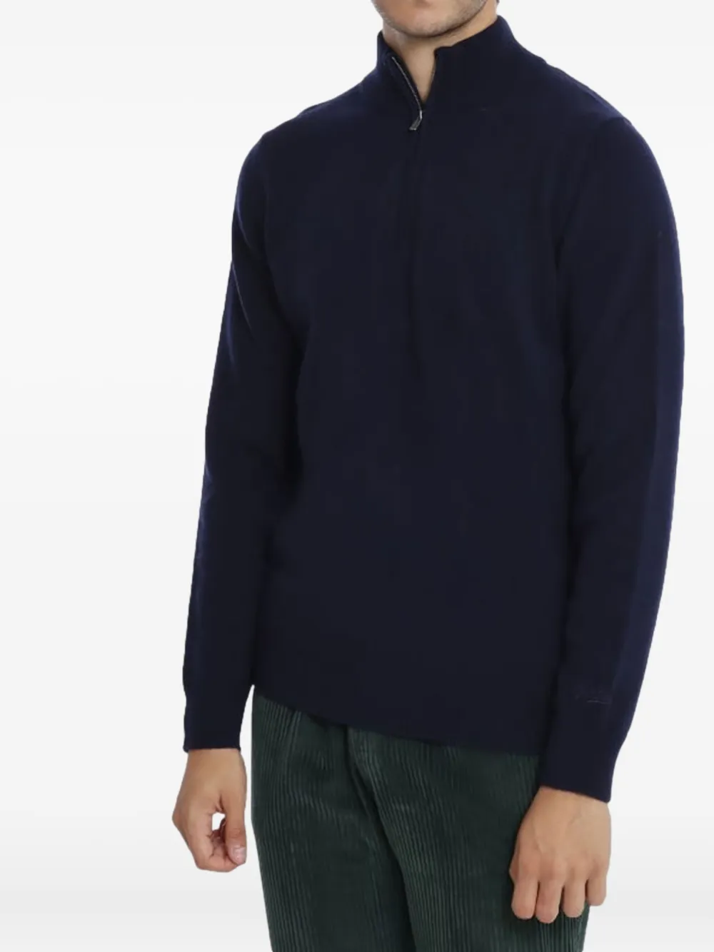 Mc2 Saint Barth Jermyn Zip-up Sweater In Blue