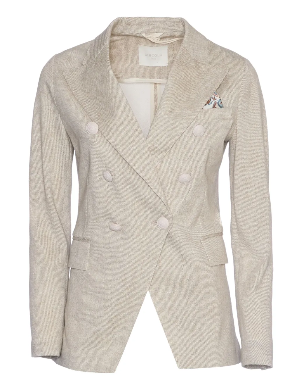 Circolo 1901 double-breasted flower blazer | Neutrals | Image 1