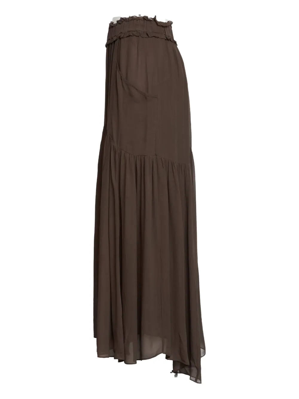 Isabel Marant Besma Elasticated-waist Maxi Skirt In Brown