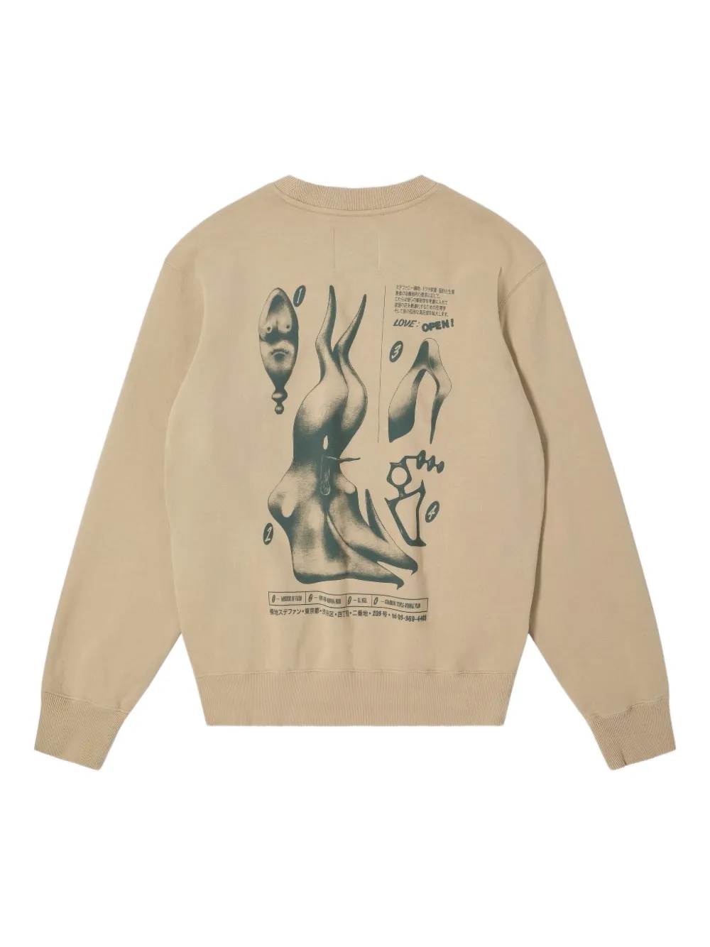 Edwin Dokuta Desire sweater met print - Beige