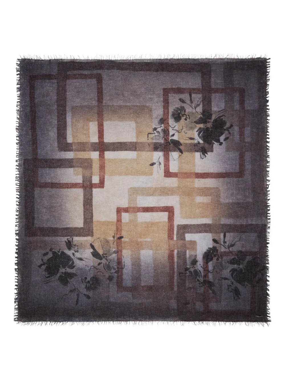 Faliero Sarti Krystal fringed-trim scarf - Grigio