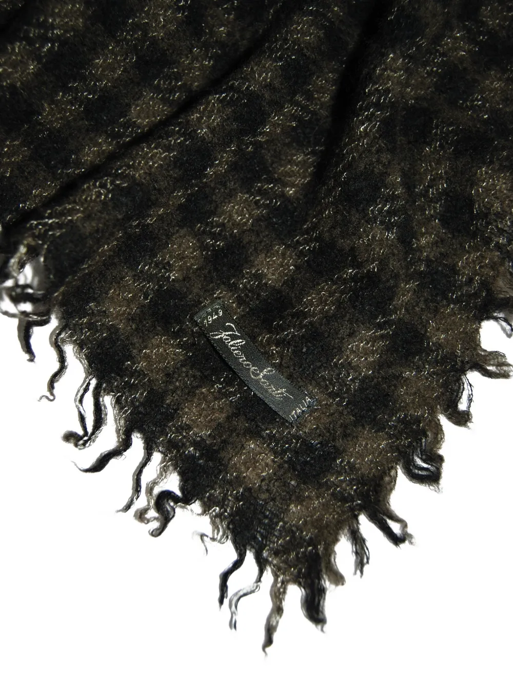 Faliero Sarti Paoletto geruite sjaal - Zwart