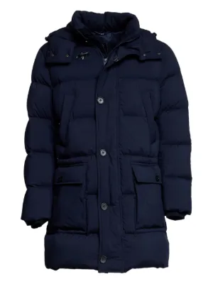 Fay／ダウンコート Fay フーデッド ダウンコート | ブルー | FARFETCH JP