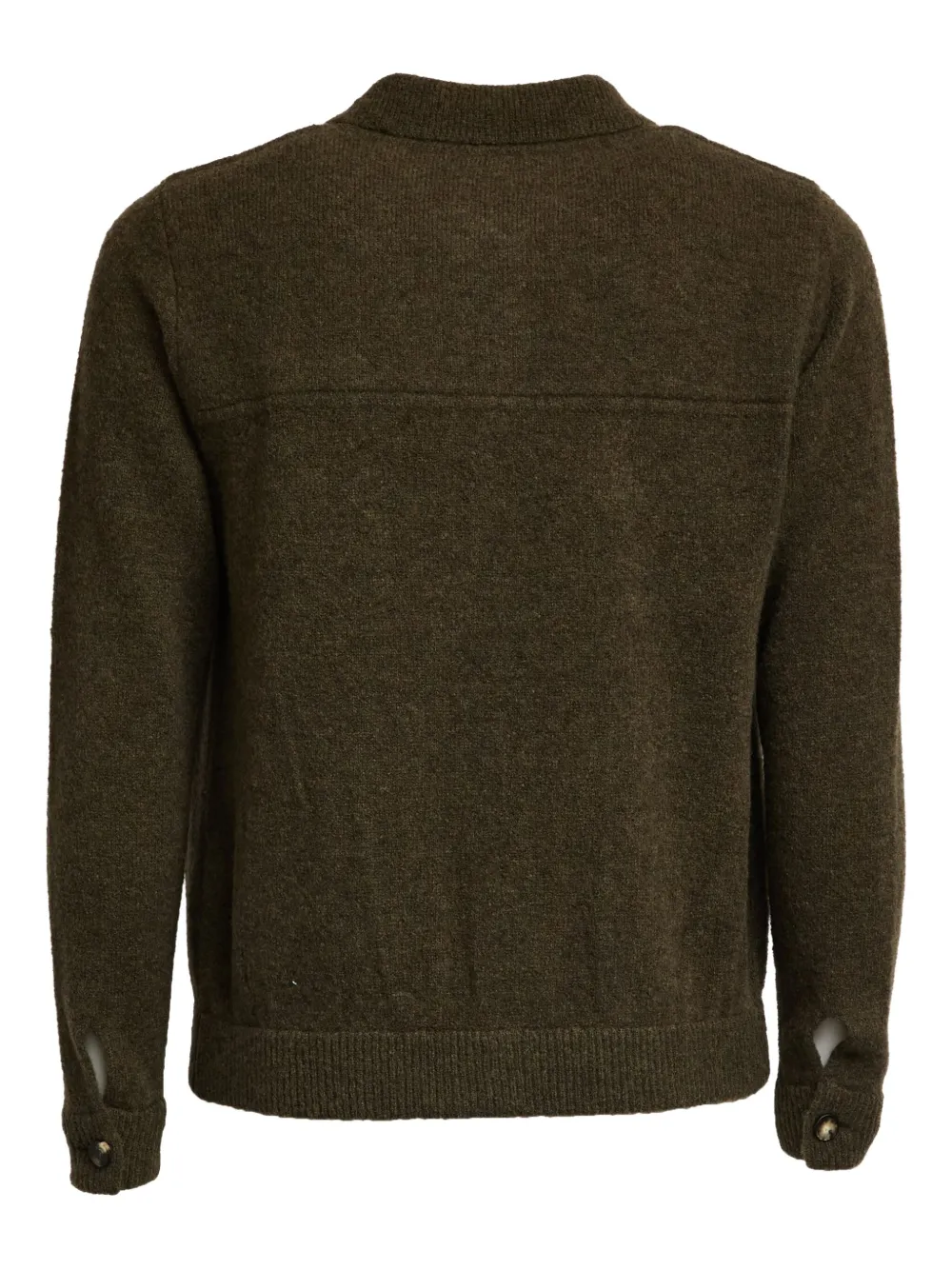  Rakki Buttoned Pocket Cardigan - Green 