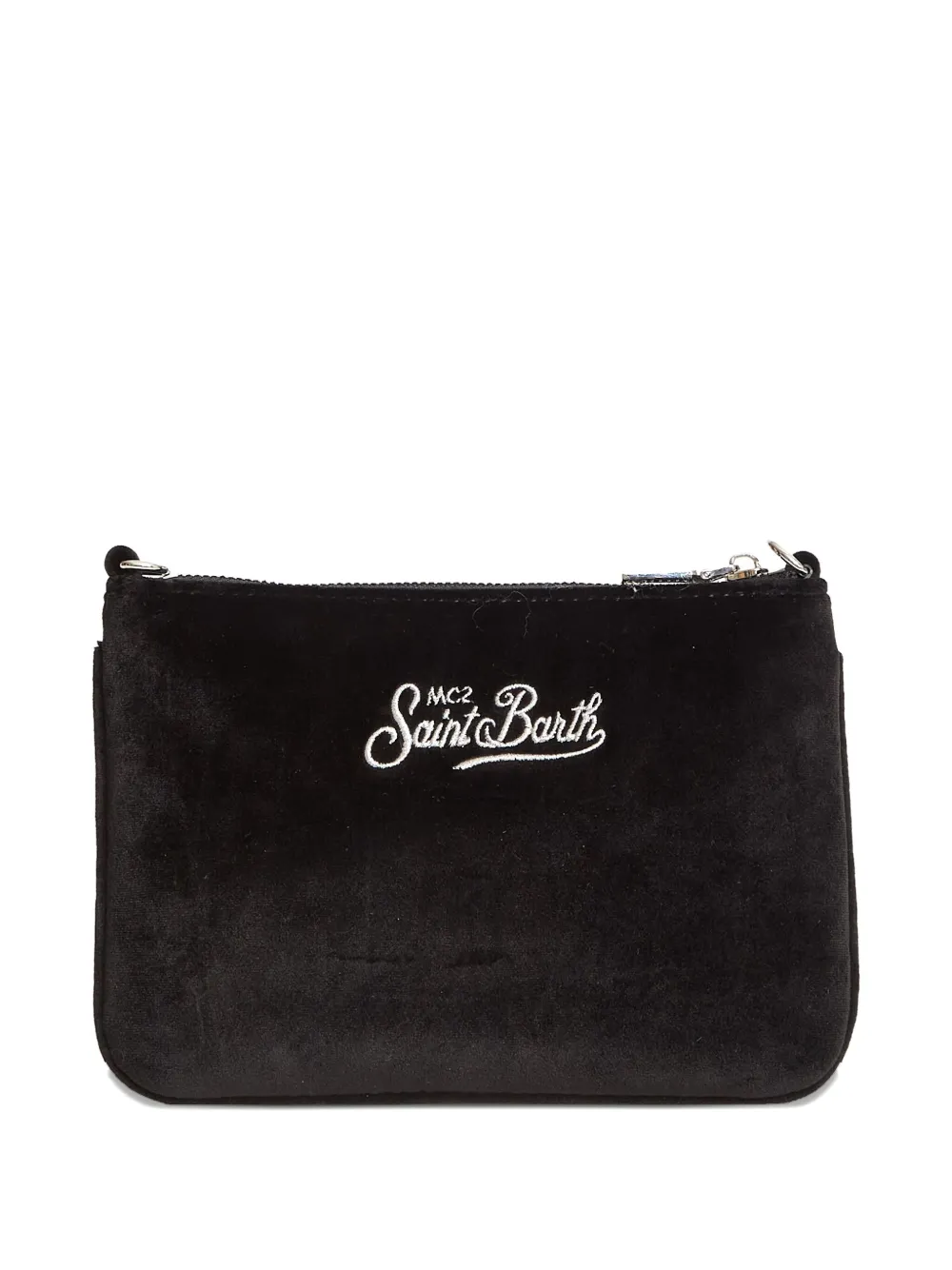 Mc2 Saint Barth Embroidered Parisienne Clutch Bag In Black