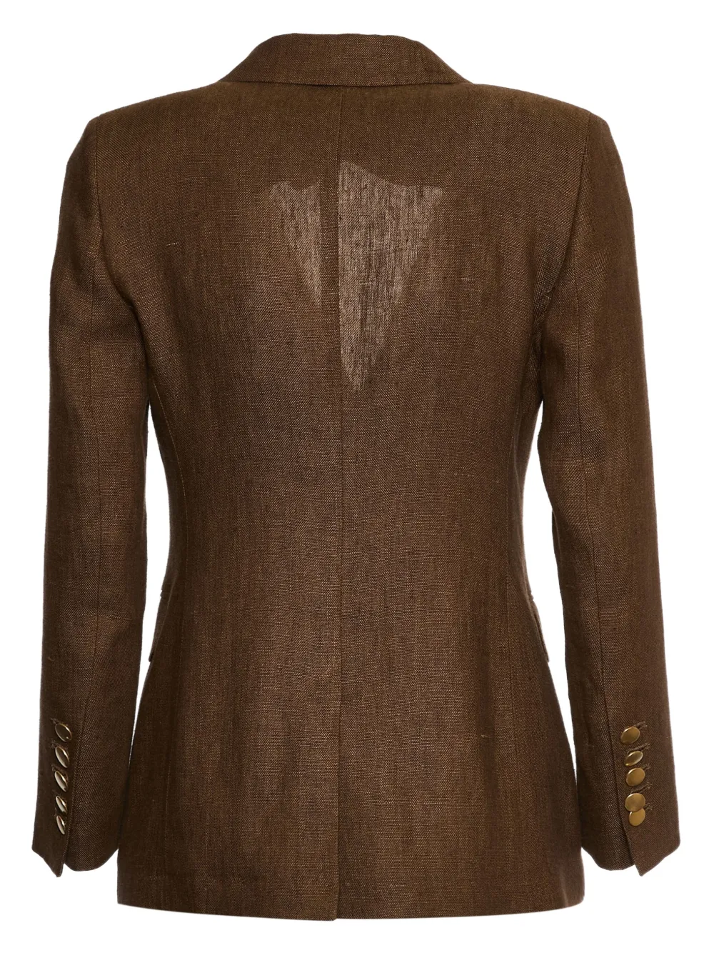 SAULINA Angelica blazer met puntige revers en knoop Bruin