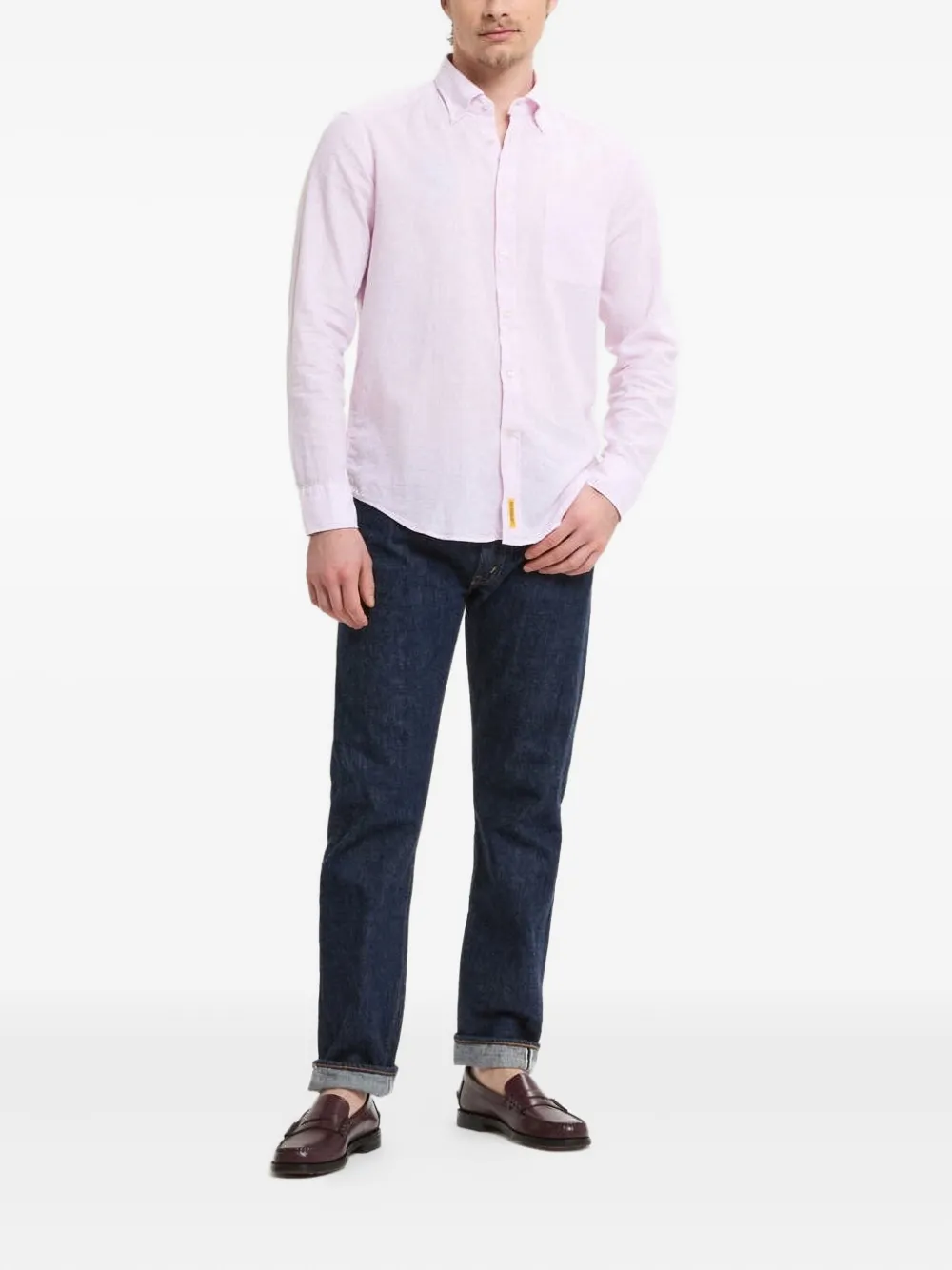 B.D. Baggies Bradford gestreept overhemd - Roze