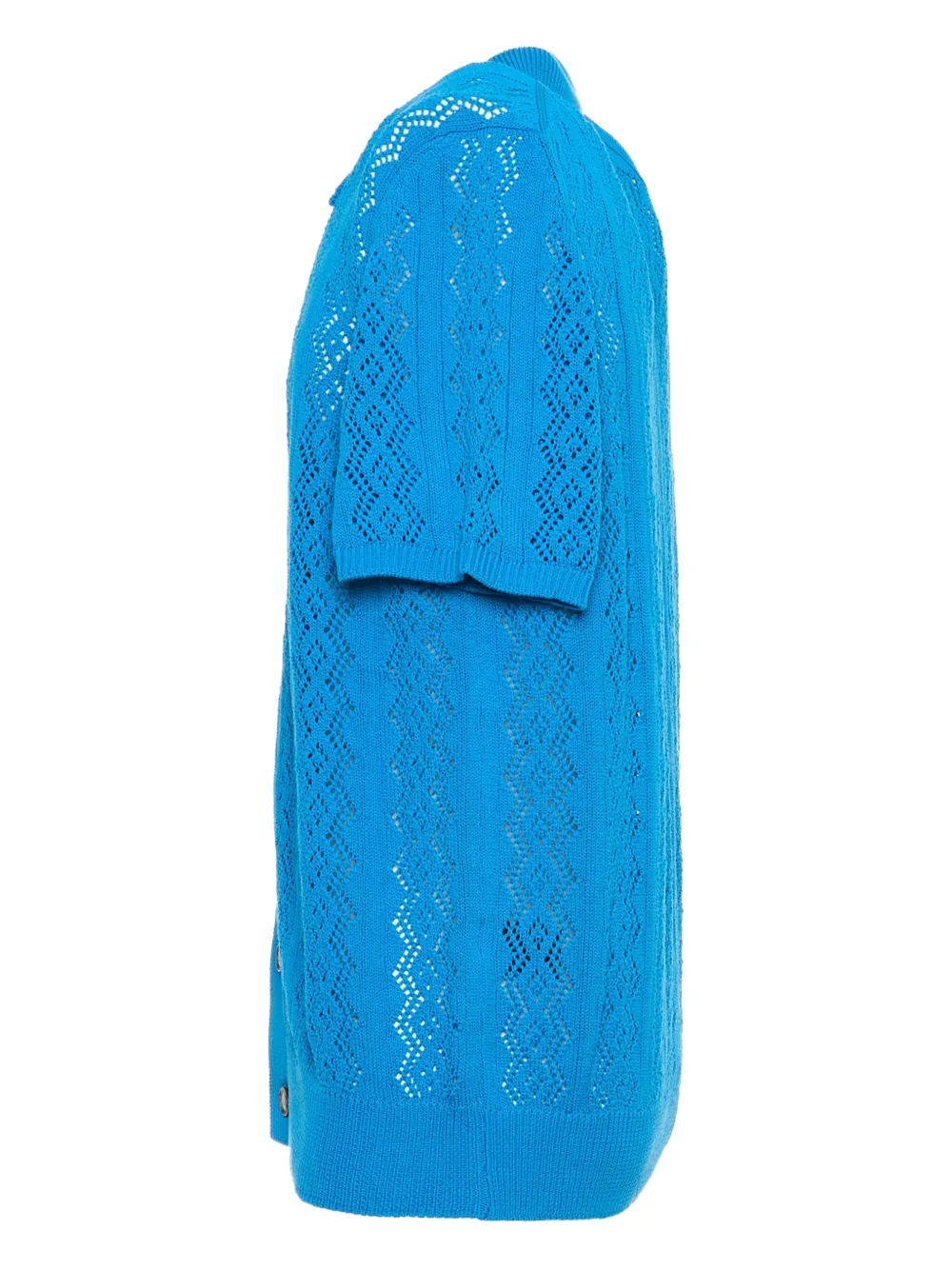 Amaranto Buttoned Knitted Shirt In Blue