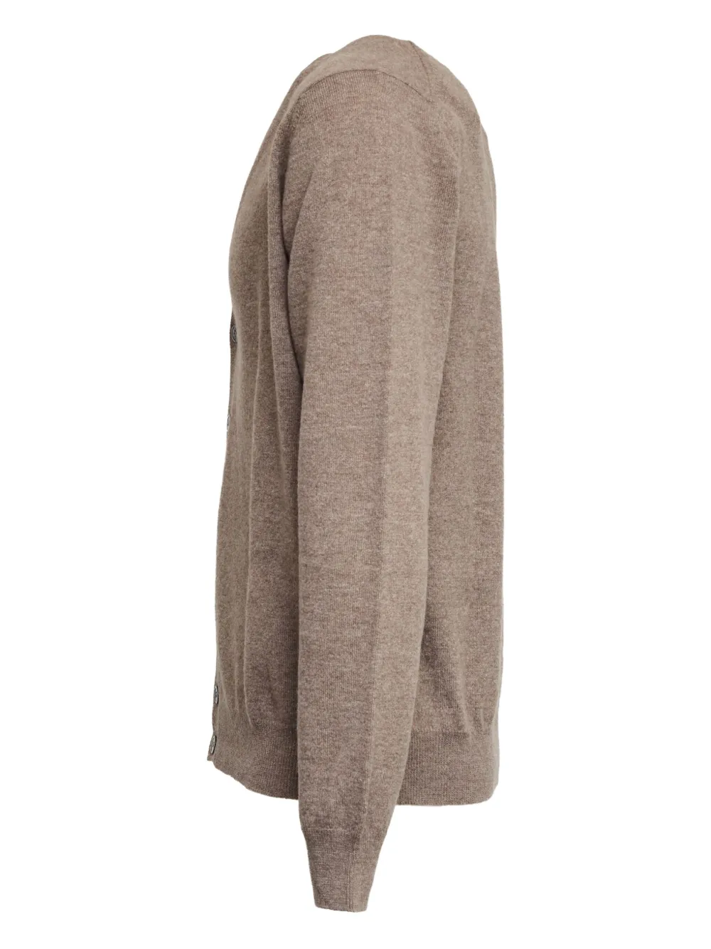 Filippo De Laurentiis Buttoned V-neck Cardigan In Brown