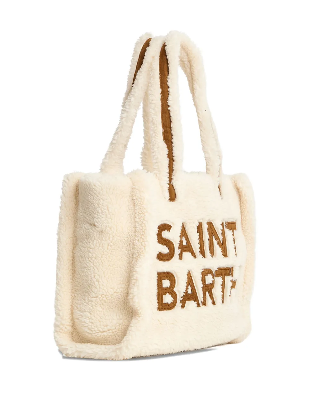 Mc2 Saint Barth Teddy Logo Maxi Colette Bag In Neutral