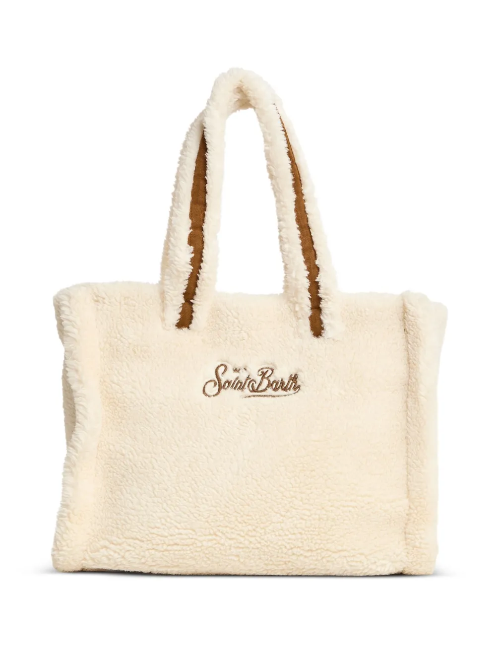 MC2 Saint Barth Colette teddy maxi-tas met logo Beige
