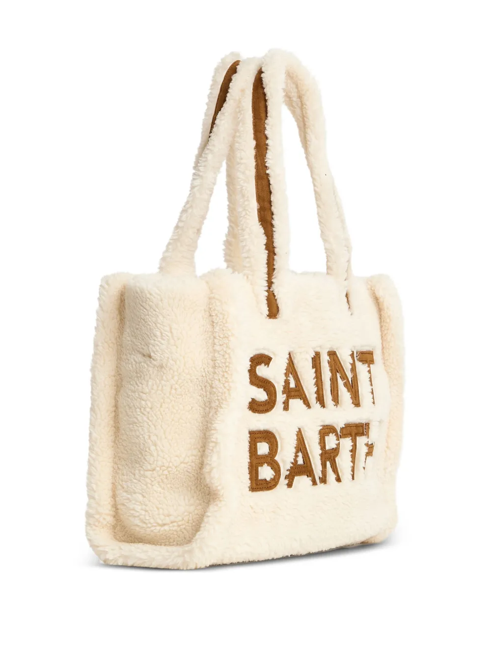 MC2 Saint Barth Colette teddy maxi-tas met logo Beige