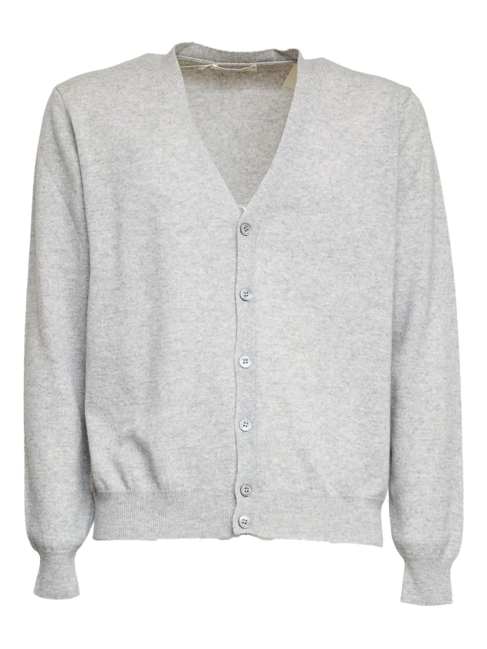 Filippo De Laurentiis V-neck Crew-neck Cardigan In Gray