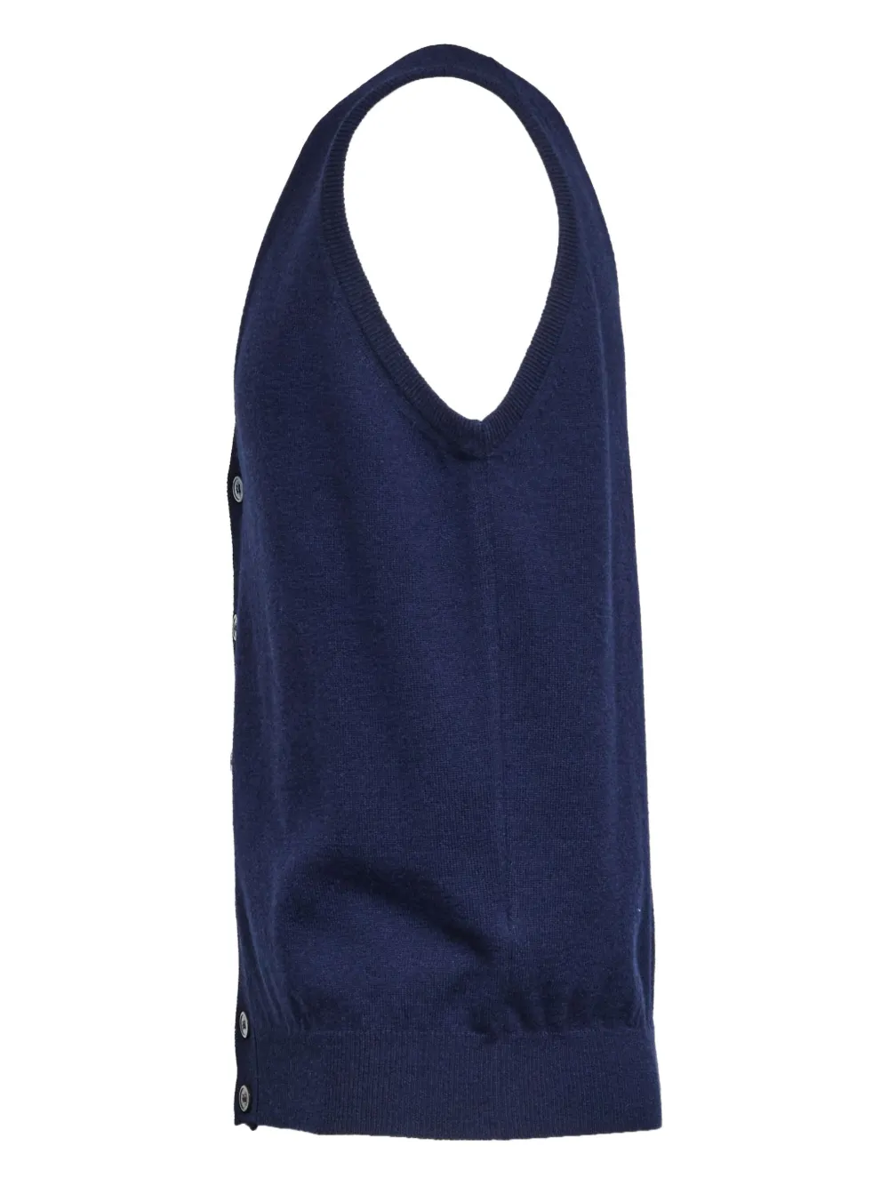 Filippo De Laurentiis Buttoned Wool Waistcoat In Blue