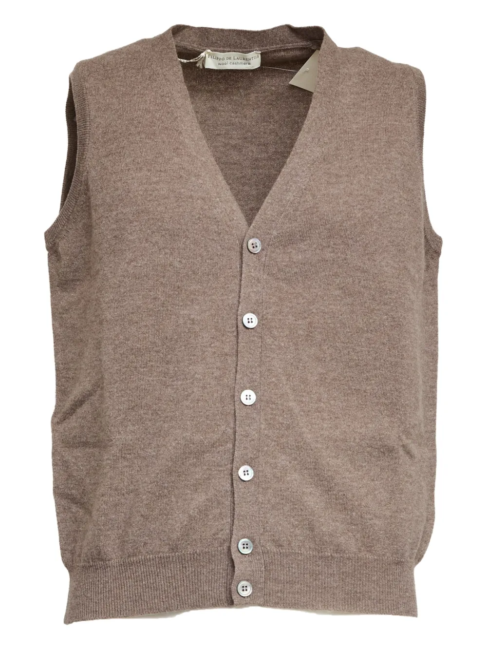 Filippo De Laurentiis sleeveless buttoned gilet | Brown | Image 1