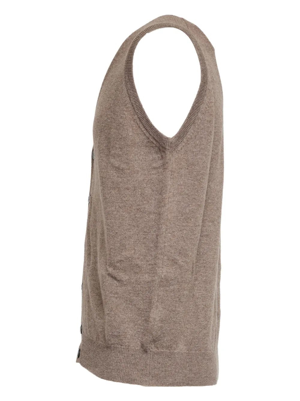 Filippo De Laurentiis Sleeveless Buttoned Gilet In Brown