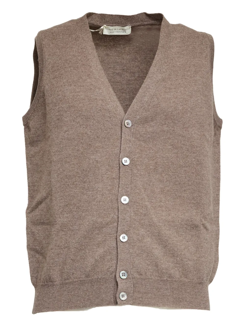 Filippo De Laurentiis sleeveless buttoned gilet | Brown | Image 1