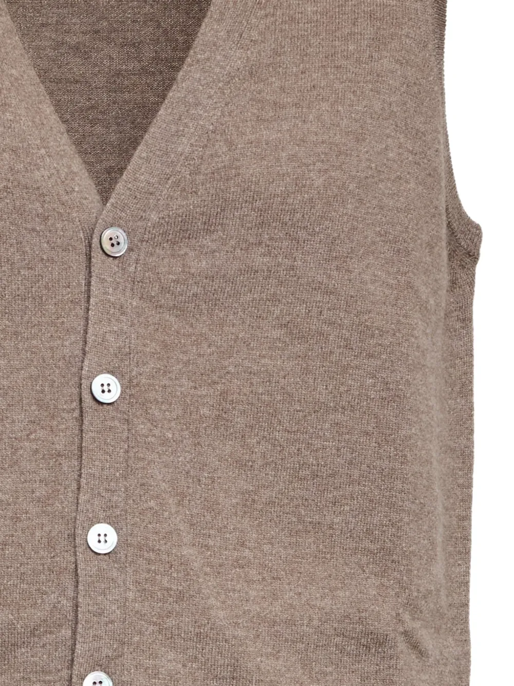 Filippo De Laurentiis Mouwloze gilet met knopen Bruin