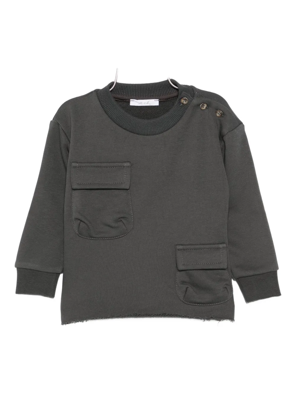 Miss Grant Kids flap-pockets top - Grigio