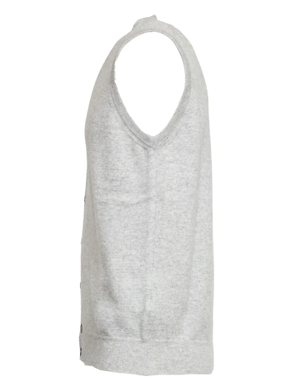 Filippo De Laurentiis Buttoned Sleeveless Waistcoat In Gray