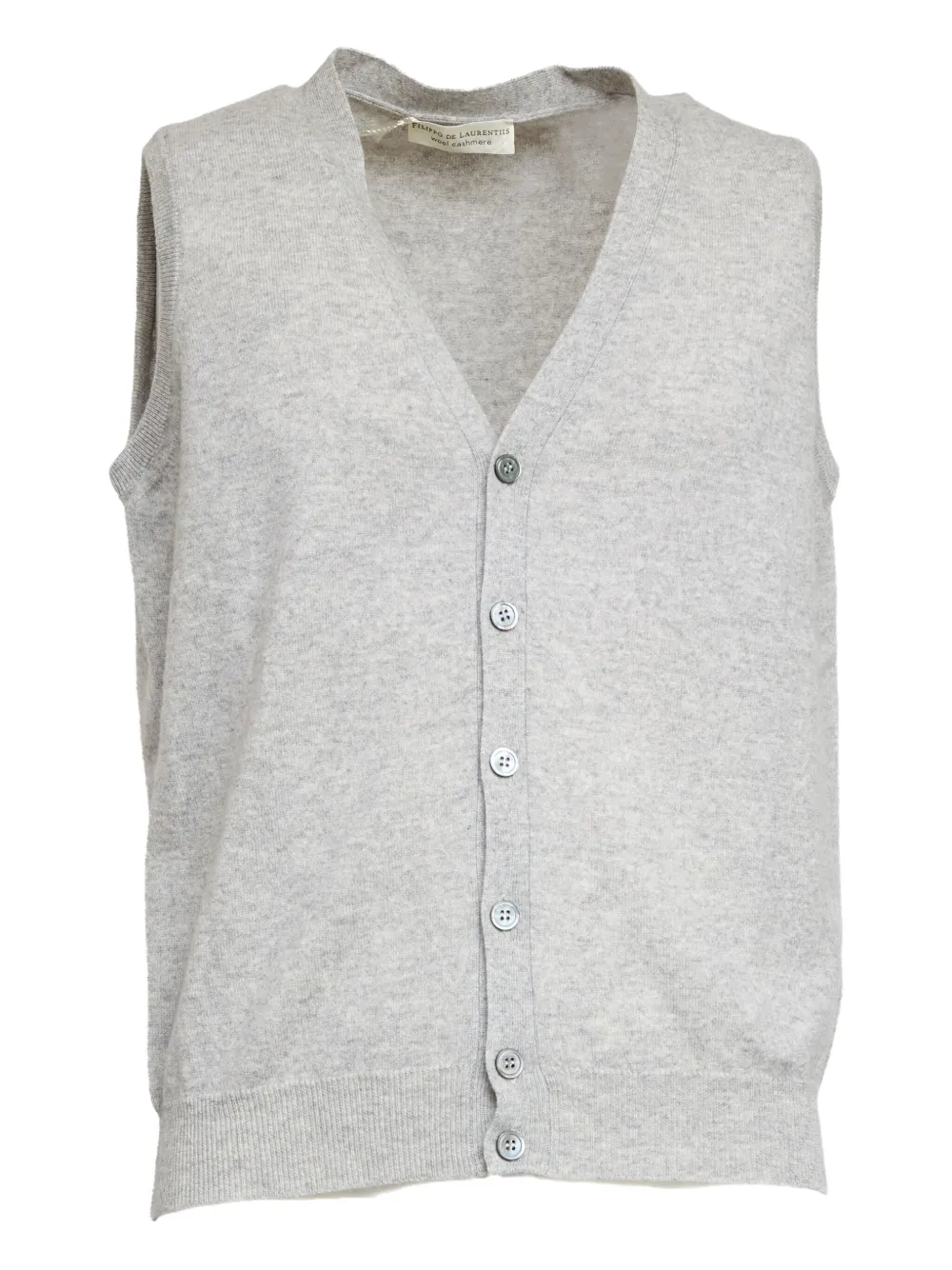 Filippo De Laurentiis buttoned sleeveless waistcoat | Grey | Image 1
