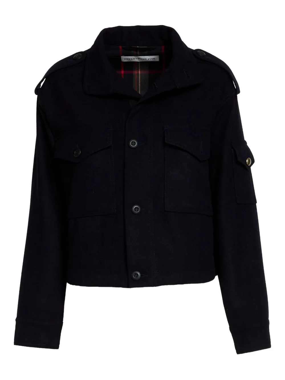 Department 5 flap-pocket buttoned field jacket | Black | Image 1